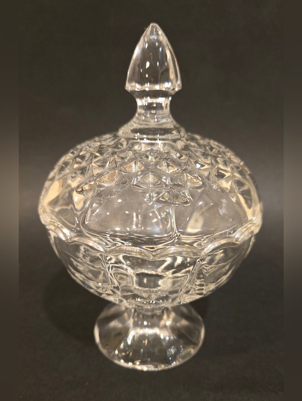 Vintage Cristal D' Arques-Durand Longchamp Candy Dish with Lid